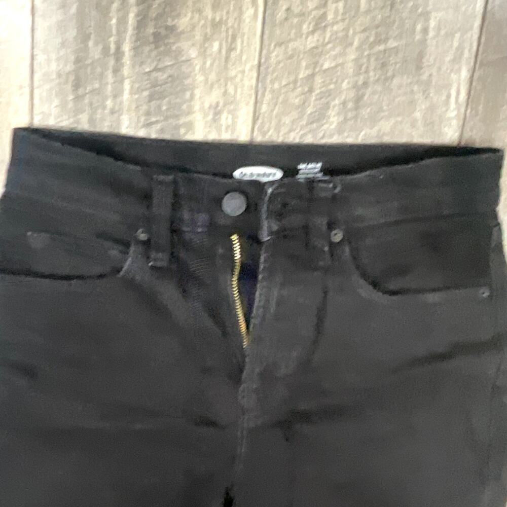 Old Navy Jeans Women’s Size 30 Black High Waist Straight Fit - Picture 2 of 6